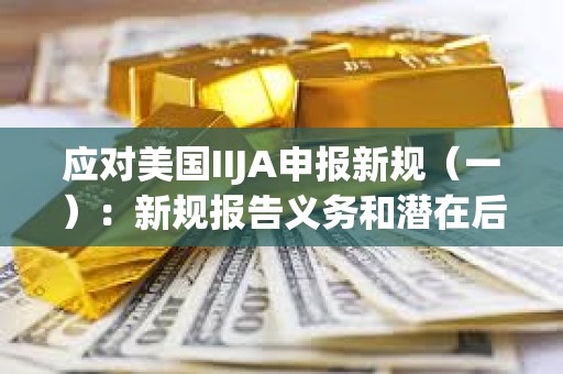 應(yīng)對(duì)美國(guó)IIJA申報(bào)新規(guī)（一）：新規(guī)報(bào)告義務(wù)和潛在后果分析