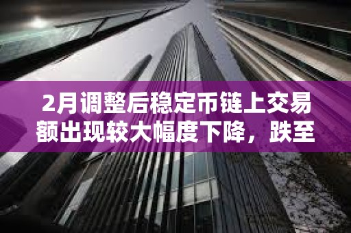 2月調整后穩定幣鏈上交易額出現較大幅度下降，跌至6324億美元降幅近15%