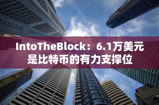 IntoTheBlock：6.1萬美元是比特幣的有力支撐位