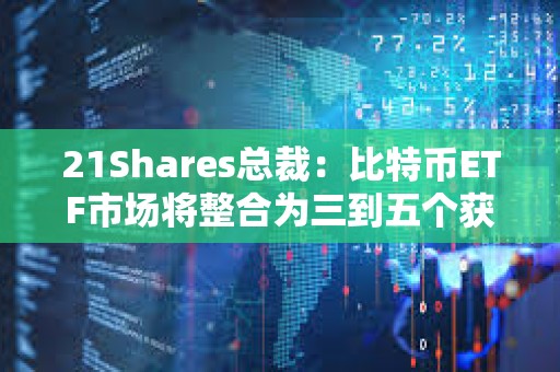 21Shares總裁:比特幣ETF市場將整合為三到五個獲勝者 21Shares總裁:比特幣ETF市場將整合為三到五個獲勝者