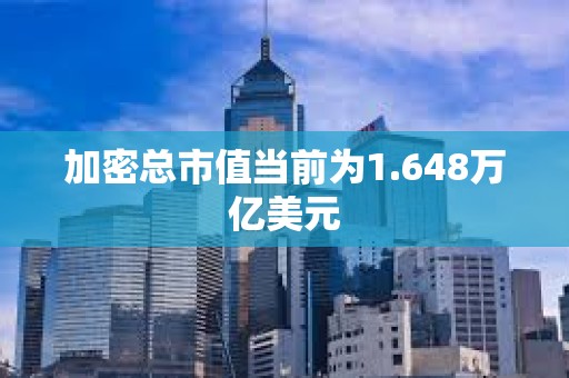 加密總市值當前為1.648萬億美元