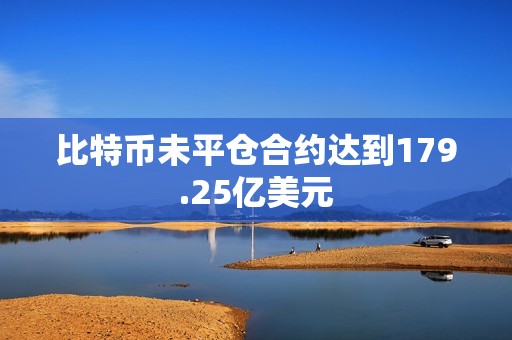 比特幣未平倉合約達到179.25億美元