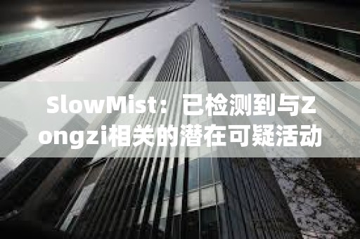 SlowMist：已檢測到與Zongzi相關的潛在可疑活動