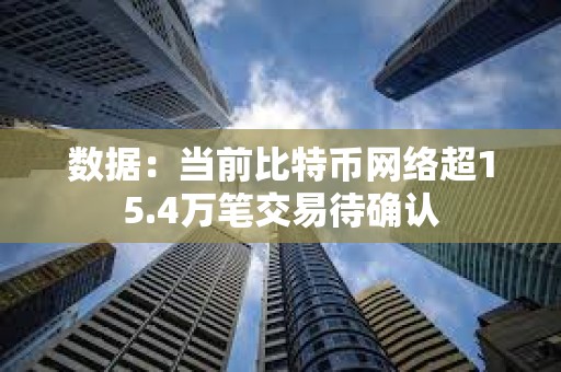 數據：當前比特幣網絡超15.4萬筆交易待確認
