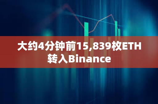 大約4分鐘前15,839枚ETH轉入Binance