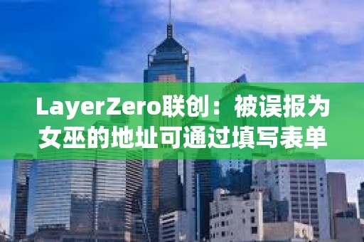 LayerZero聯創：被誤報為女巫的地址可通過填寫表單進行申訴