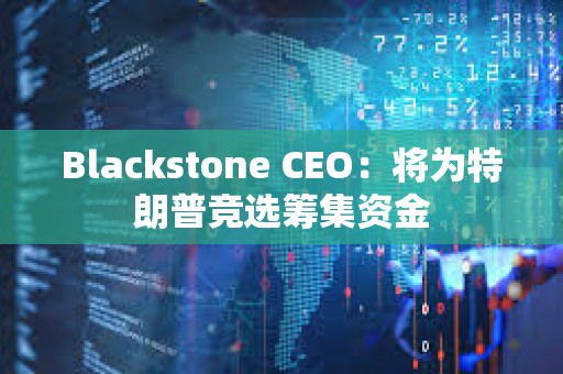 Blackstone CEO：將為特朗普競選籌集資金