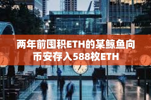 兩年前囤積ETH的某鯨魚向幣安存入588枚ETH