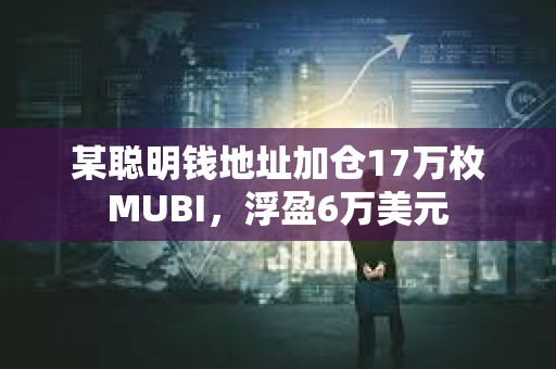 某聰明錢地址加倉17萬枚MUBI，浮盈6萬美元