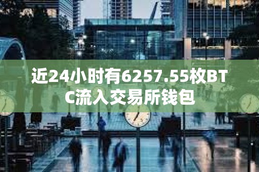 近24小時有6257.55枚BTC流入交易所錢包
