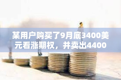 某用戶購買了9月底3400美元看漲期權，并賣出4400美元看漲期權