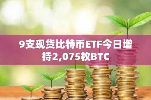 9支現(xiàn)貨比特幣ETF今日增持2,075枚BTC