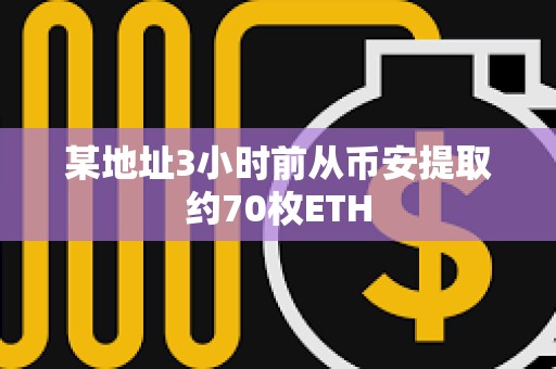 某地址3小時前從幣安提取約70枚ETH