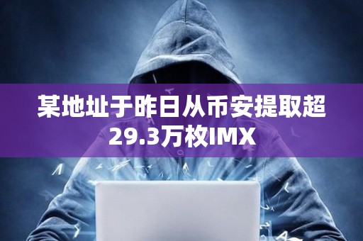 某地址于昨日從幣安提取超29.3萬枚IMX