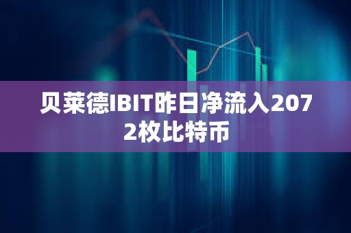 貝萊德IBIT昨日凈流入2072枚比特幣