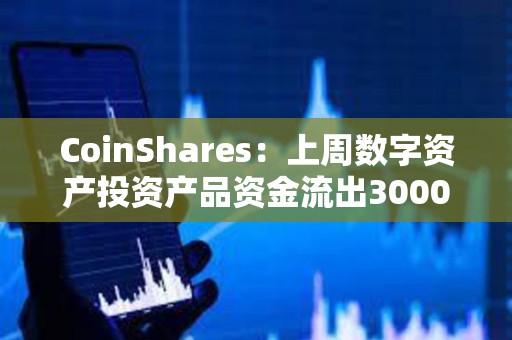 CoinShares：上周數字資產投資產品資金流出3000萬美元