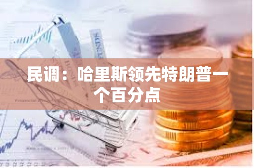 民調：哈里斯領先特朗普一個百分點