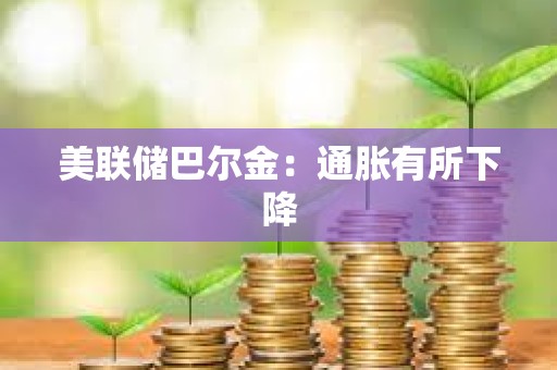 美聯儲巴爾金：通脹有所下降