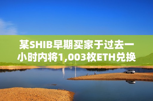 某SHIB早期買家于過去一小時內將1,003枚ETH兌換為28.6億枚NEIRO