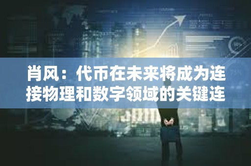 肖風：代幣在未來將成為連接物理和數字領域的關鍵連接器