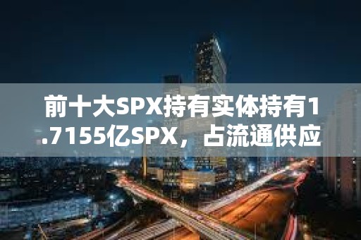 前十大SPX持有實體持有1.7155億SPX，占流通供應量的18.4%