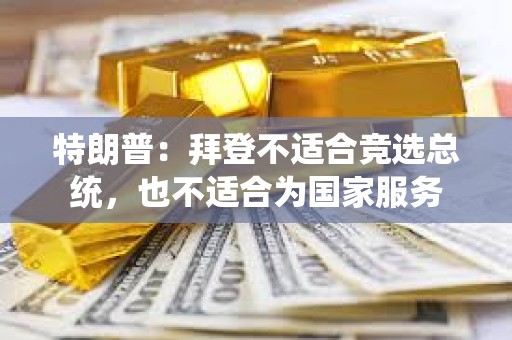 特朗普：拜登不適合競選總統，也不適合為國家服務