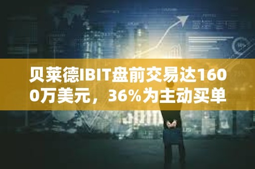 貝萊德IBIT盤前交易達1600萬美元，36%為主動買單