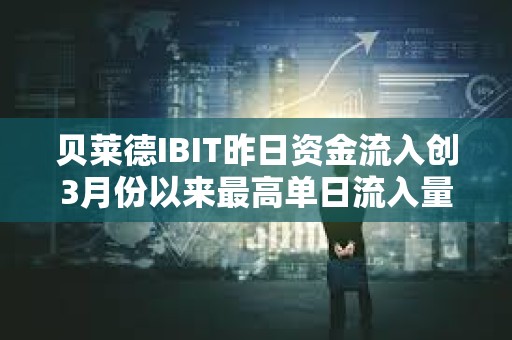 貝萊德IBIT昨日資金流入創(chuàng)3月份以來最高單日流入量