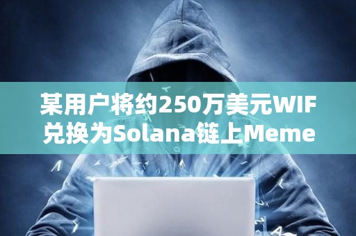 某用戶將約250萬美元WIF兌換為Solana鏈上Meme幣MUMU