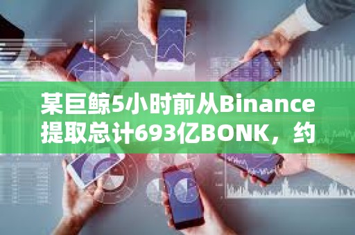 某巨鯨5小時前從Binance提取總計693億BONK，約合370萬美元