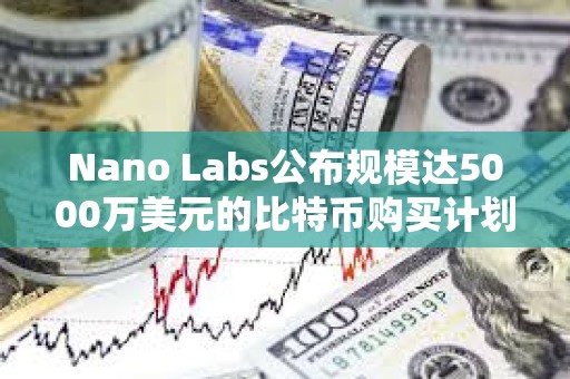 Nano Labs公布規(guī)模達(dá)5000萬(wàn)美元的比特幣購(gòu)買(mǎi)計(jì)劃
