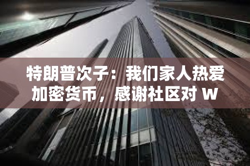 特朗普次子：我們家人熱愛加密貨幣，感謝社區對 WLFI 的支持