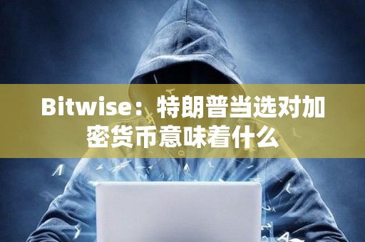 Bitwise：特朗普當選對加密貨幣意味著什么