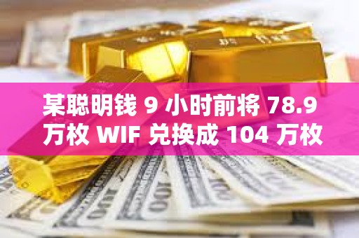 某聰明錢 9 小時(shí)前將 78.9 萬枚 WIF 兌換成 104 萬枚 FARTCOIN 某聰明錢 9 小時(shí)前將 78.9 萬枚 WIF 兌換成 104 萬枚 FARTCOIN