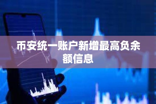 幣安統一賬戶新增最高負余額信息