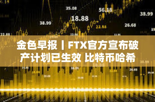 金色早報丨FTX官方宣布破產計劃已生效 比特幣哈希率創歷史新高