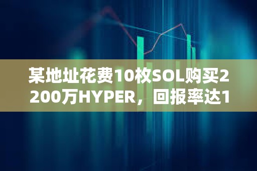 某地址花費10枚SOL購買2200萬HYPER，回報率達1,515倍