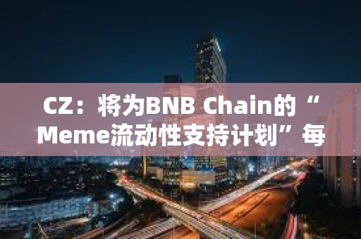 CZ：將為BNB Chain的“Meme流動性支持計劃”每周獲勝項目添加BNB流動性