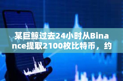 某巨鯨過去24小時(shí)從Binance提取2100枚比特幣，約1.8017億美元