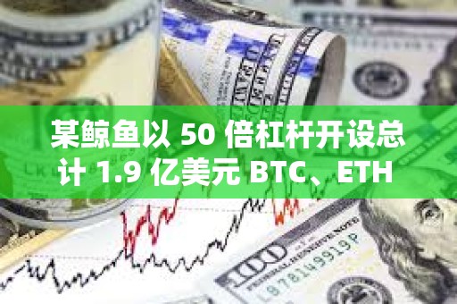 某鯨魚以 50 倍杠桿開設總計 1.9 億美元 BTC、ETH 多頭頭寸