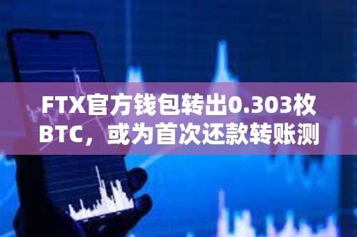 FTX官方錢包轉出0.303枚BTC，或為首次還款轉賬測試