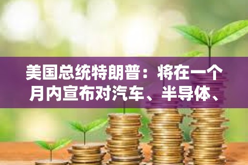 美國總統(tǒng)特朗普：將在一個月內(nèi)宣布對汽車、半導體、芯片、制藥以及可能的木材征收關稅