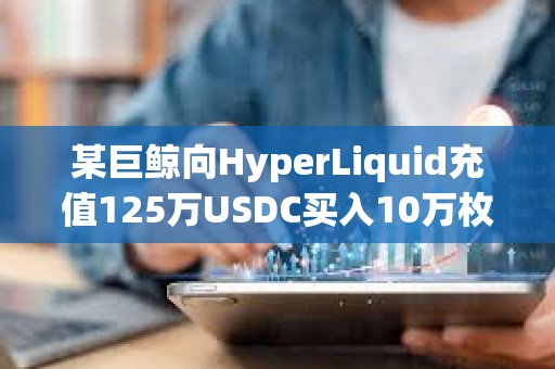某巨鯨向HyperLiquid充值125萬USDC買入10萬枚HYPE