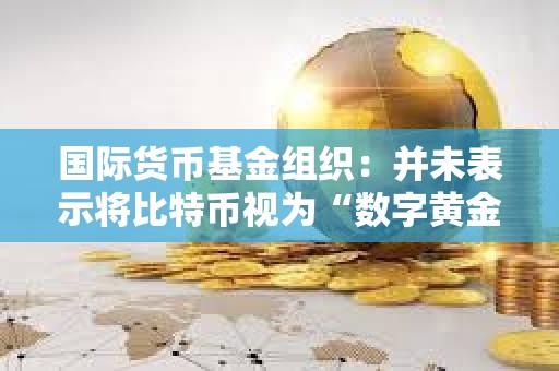 國際貨幣基金組織：并未表示將比特幣視為“數字黃金”。