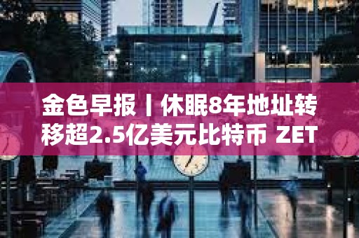 金色早報(bào)丨休眠8年地址轉(zhuǎn)移超2.5億美元比特幣 ZETA24小時(shí)漲幅達(dá)46.0%
