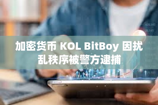 加密貨幣 KOL BitBoy 因擾亂秩序被警方逮捕