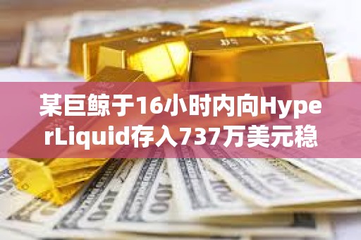某巨鯨于16小時內向HyperLiquid存入737萬美元穩定幣并增持40萬枚HYPE