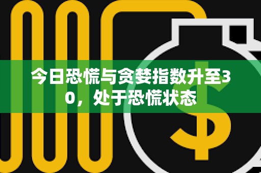今日恐慌與貪婪指數升至30，處于恐慌狀態