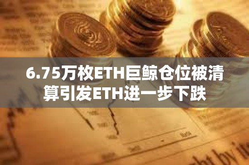 6.75萬枚ETH巨鯨倉位被清算引發(fā)ETH進(jìn)一步下跌