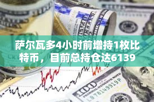 薩爾瓦多4小時前增持1枚比特幣，目前總持倉達6139.18枚